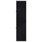 Denison 67-Inch Black Media Tower with Glass Doors