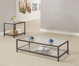 Trini 2-Piece Coffee and End Table Set, Black Nickel