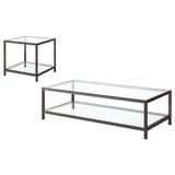 Trini 2-Piece Coffee and End Table Set, Black Nickel