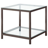 Trini 2-Piece Coffee and End Table Set, Black Nickel