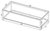 Trini 1-Shelf Glass Top Coffee Table, Black Nickel