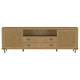 Arini Rattan Cane 2-Door TV Stand - Sand Wash