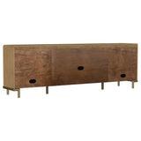 Arini Rattan Cane 2-Door TV Stand - Sand Wash