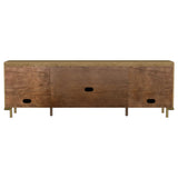 Arini Rattan Cane 2-Door TV Stand - Sand Wash