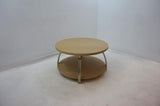 Dacre Round Coffee Table in Greige Engineered Wood