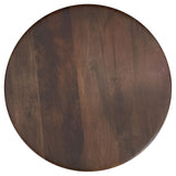 Dale Round Solid Mango Wood Side End Table, Brown