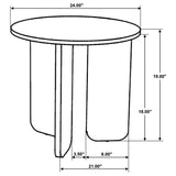 Dale Round Solid Mango Wood Side End Table, Brown