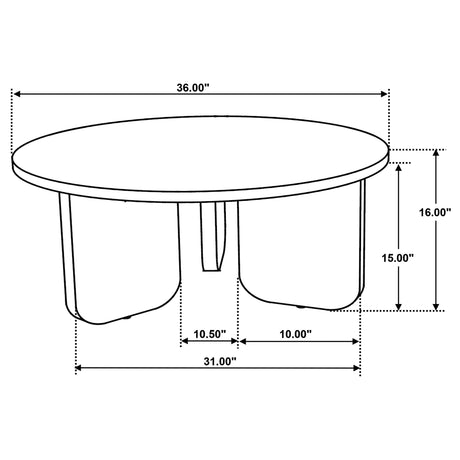 Dale Round Solid Mango Wood Coffee Table in Brown