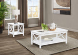 Skyview 2-Piece Rectangular Lift Top Coffee Table Set White