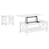 Skyview 2-Piece Rectangular Lift Top Coffee Table Set White
