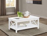 Skyview 44-Inch Rectangular Lift Top Coffee Table, White