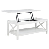 Skyview 44-Inch Rectangular Lift Top Coffee Table, White
