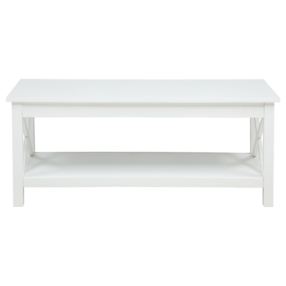 Skyview 44-Inch Rectangular Lift Top Coffee Table, White