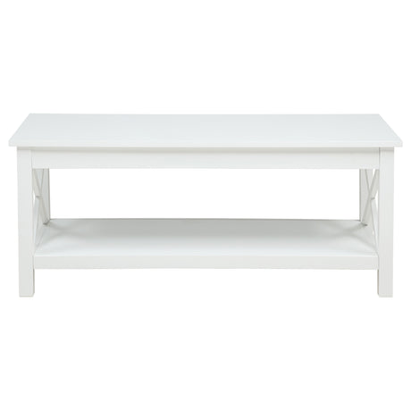 Skyview 44-Inch Rectangular Lift Top Coffee Table, White