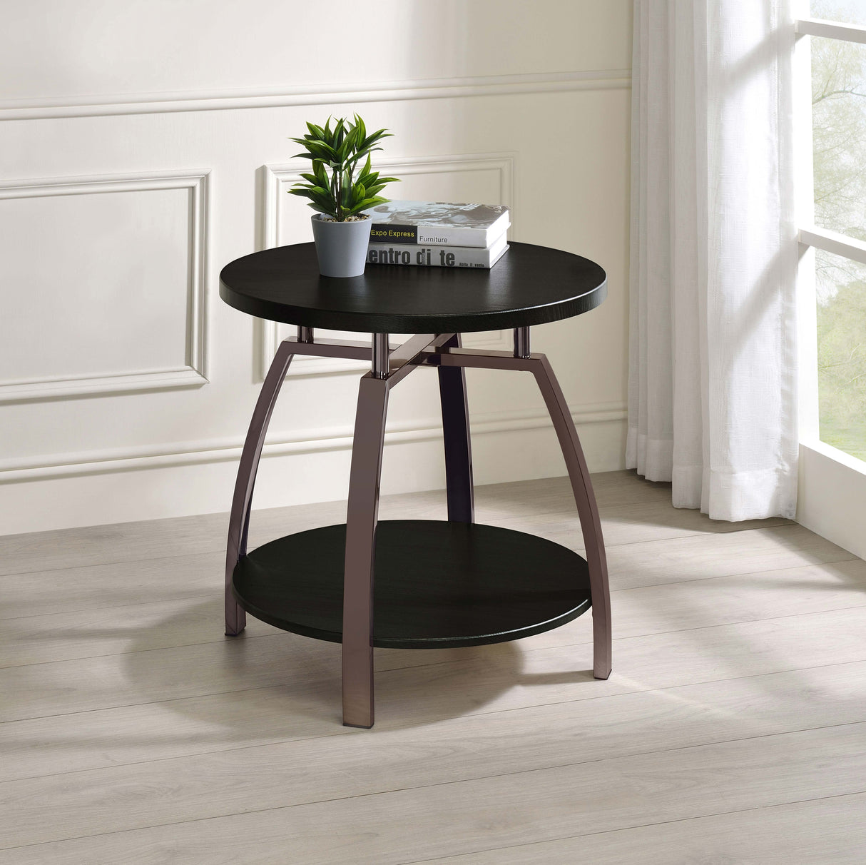 Dacre Round Dark Charcoal End Table