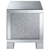 Gillian Mirrored Acrylic Side End Table, Silver