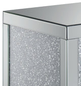 Gillian Mirrored Acrylic Side End Table, Silver