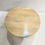 Natural Mango Wood Round End Table, 24"