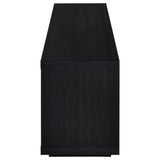 Deiter 79-Inch Black TV Stand Fireplace Media Console