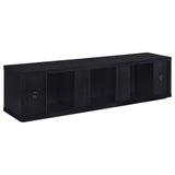 Deiter 79-Inch Black TV Stand Fireplace Media Console