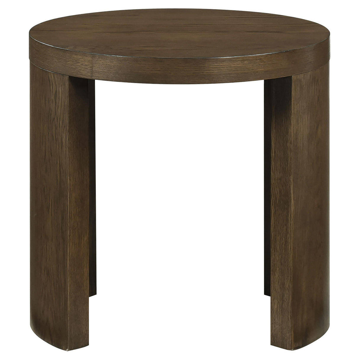 Sweeney 24-Inch Round Wood Side Table in Dark Walnut