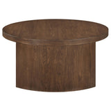 Sweeney 39-Inch Round Dark Walnut Coffee Table