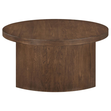 Sweeney 39-Inch Round Dark Walnut Coffee Table