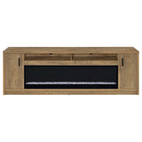 Eddy 79-Inch 2-Door TV Stand Fireplace Media Console Mango