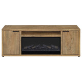 Fuller 60-Inch 2-Door TV Stand Fireplace Media Console Mango