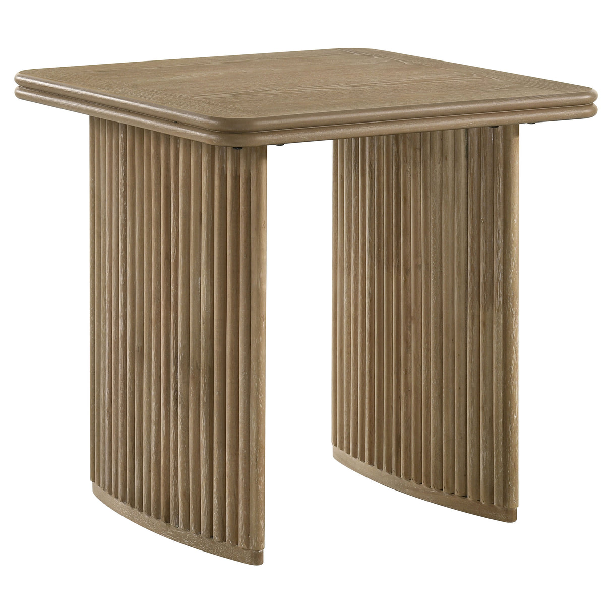 Adina 2-Piece Wood Coffee Table Set, Distressed Light Brown