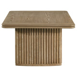 Adina Rectangular Wood Coffee Table, Distressed Light Brown