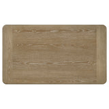 Adina Rectangular Wood Coffee Table, Distressed Light Brown