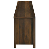 Enfield 71-inch TV Stand Fireplace Media Console Dark Pine