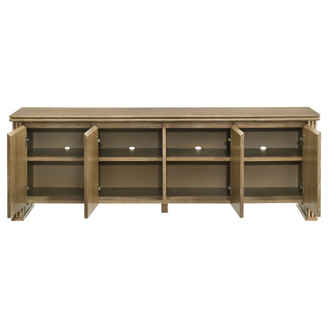 Adina 70-Inch TV Stand Media Console Distressed Light Brown