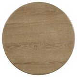 Adina 2-Piece Round Coffee Table Set, Distressed Light Brown
