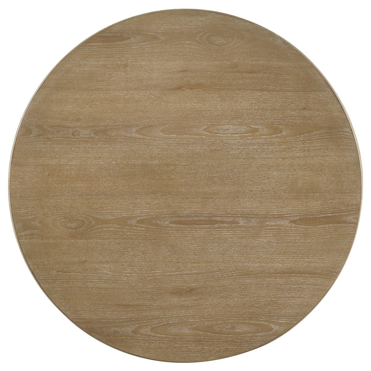 Adina 36-Inch Round Wood Coffee Table Distressed Light Brown