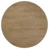 Adina 36-Inch Round Wood Coffee Table Distressed Light Brown
