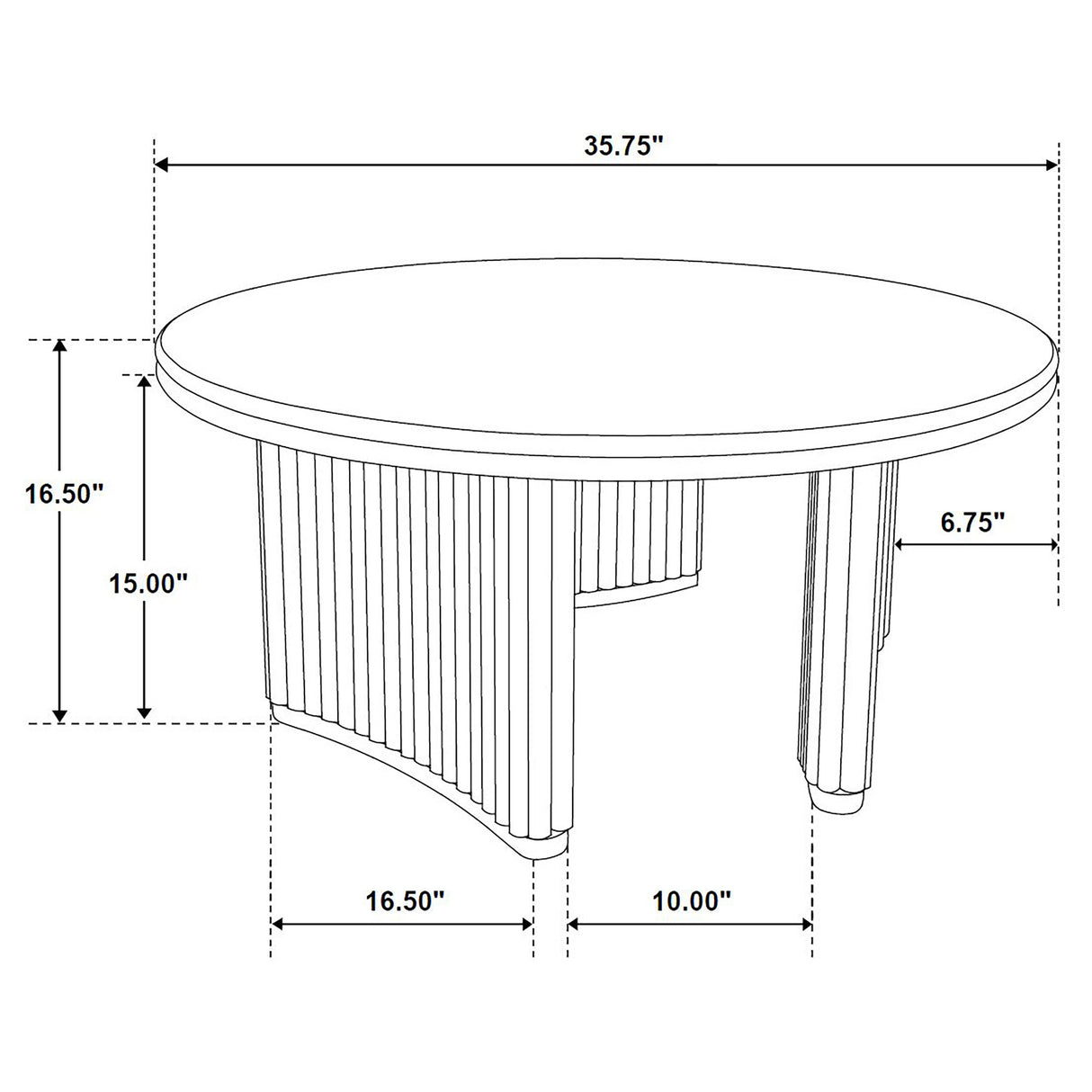Adina 36-Inch Round Wood Coffee Table, Distressed Light Brown