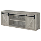 Brockton 2-Door TV Stand - Grey Driftwood, 71 Inch