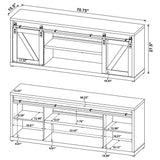 Brockton 2-Door TV Stand - Grey Driftwood, 71 Inch