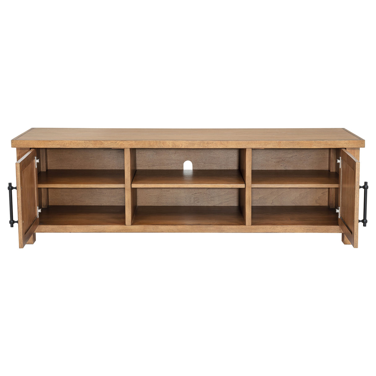 Beasley 2-Door 71-Inch TV Stand, Golden Oak