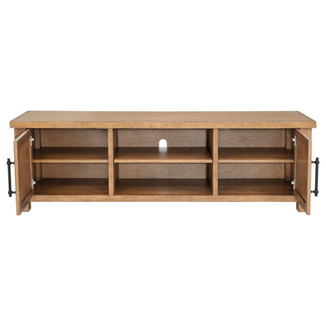 Beasley 2-Door 71-Inch TV Stand, Golden Oak