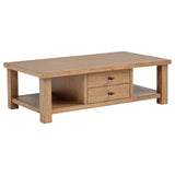 Beasley 2-Drawer Wood Coffee Table - Golden Oak