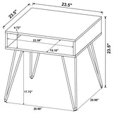 Fanning Engineered Wood Side Table Golden Oak