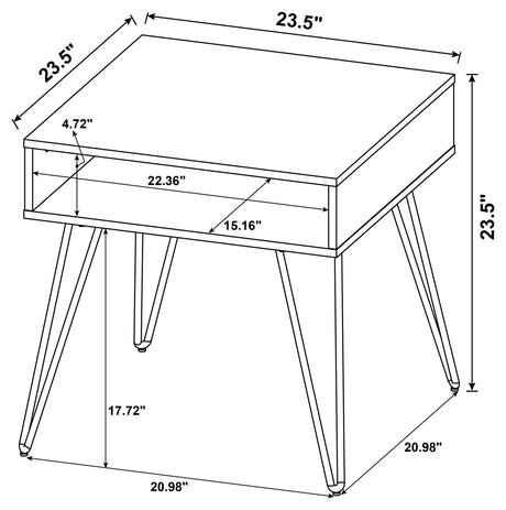 Fanning Engineered Wood Side Table Golden Oak