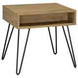 Fanning 2-Piece Lift Top Coffee and End Table Set Golden Oak