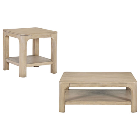 Solano 2-Piece Square Coffee Table Set, Weathered Mango