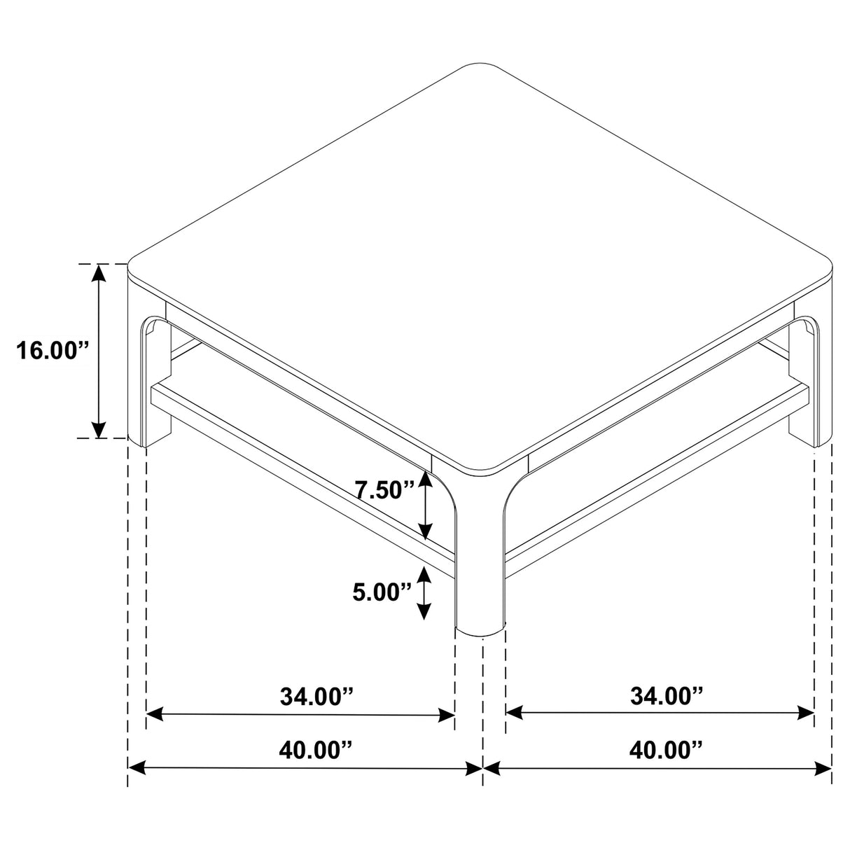 Solano 2-Piece Square Coffee Table Set, Weathered Mango