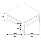 Solano 2-Piece Square Coffee Table Set, Weathered Mango