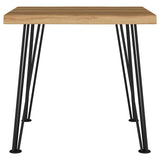 Zander Square Wood Top Coffee Table Natural Brown